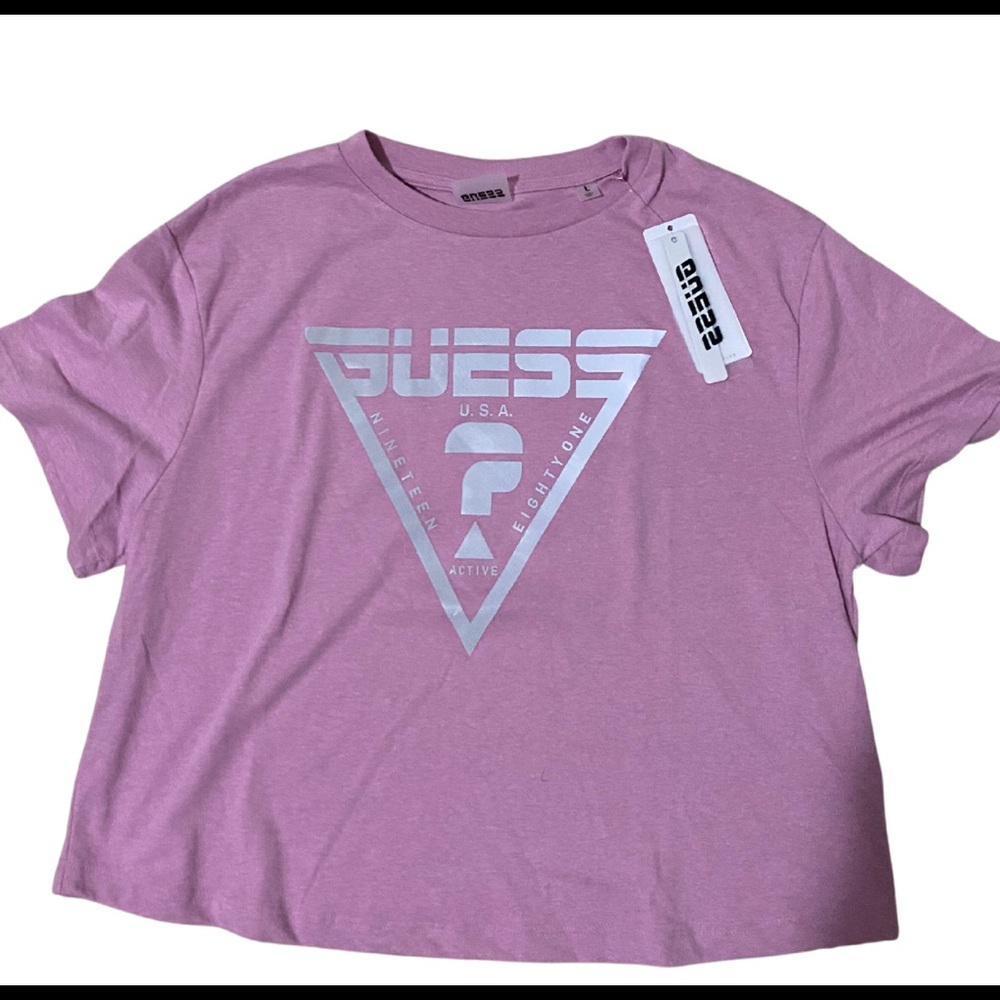 GUESS CROP ACTVE TEE SIZE L